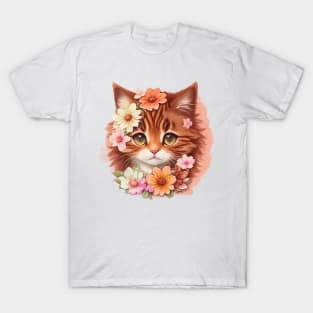 Choco-Purr's Fantastical Floral Delight: Inspired by Beloved Imaginative Realms T-Shirt